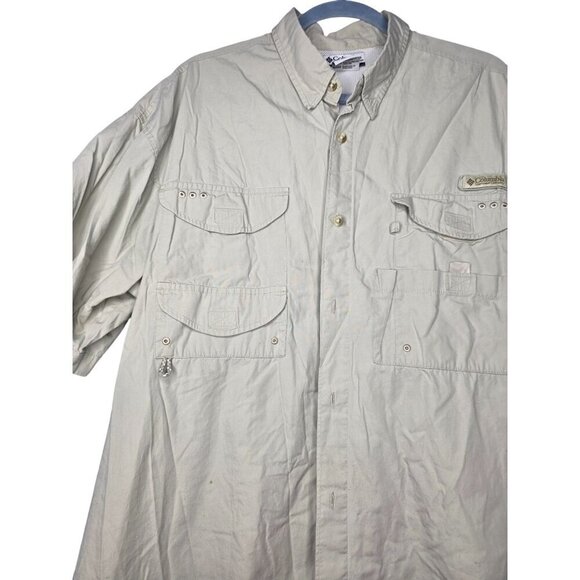 Columbia PFG Shirt Mens XL Tan Vented Fishing Outdoor - Picture 4 of 16